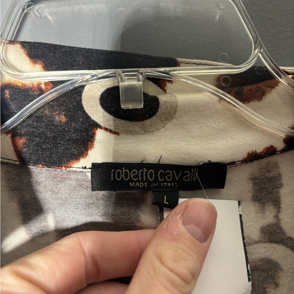 Vintage 90s Roberto Cavalli Patterned Mini Dress Womens Size Medium - Picture 5 of 5